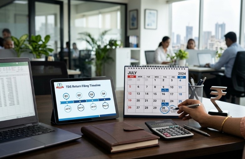 Guide explaining TDS Return Filing Due Dates and compliance requirements for businesses in India
